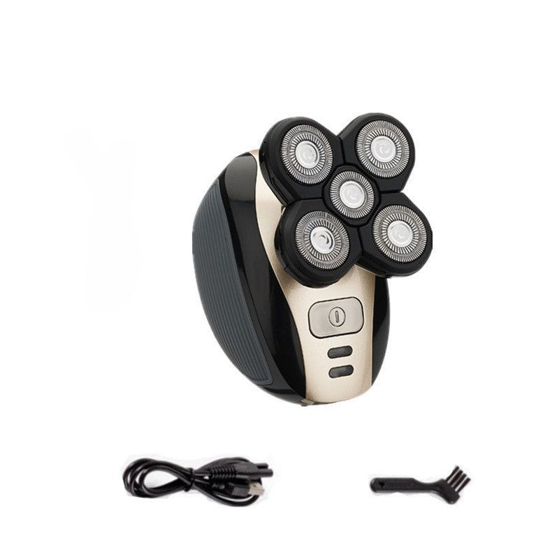 Cross-border 1800 five-head floating electric shaver shaving head artifact multi-function washable razor USB charging
