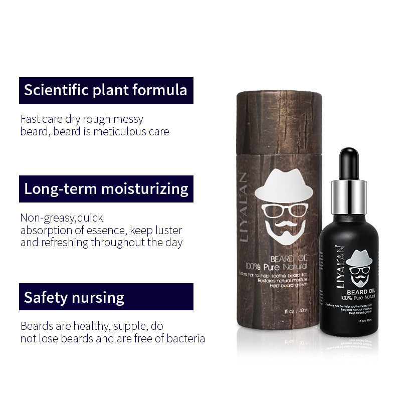 Men's Beard Oil: Argan Oil moisturizes, softens beard, relieves itching, strengthens thicker beard oil