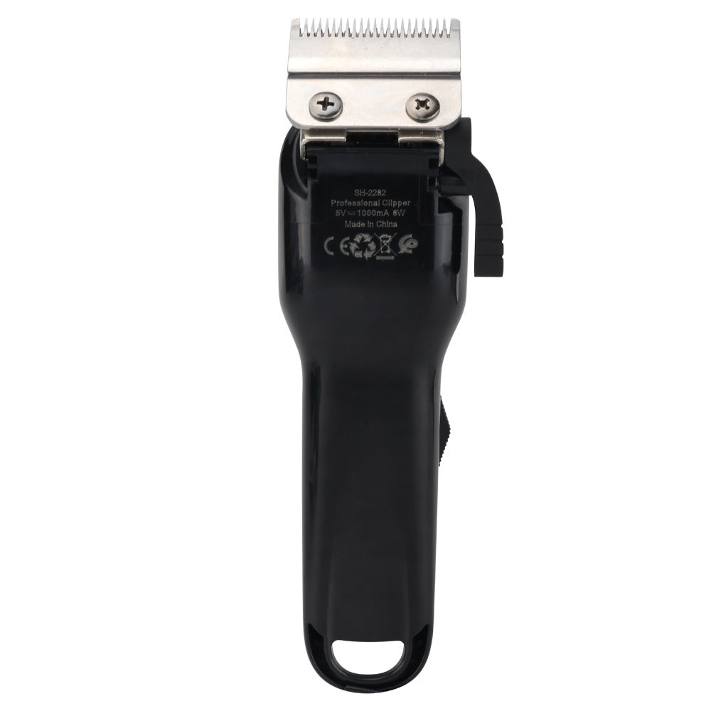 Cross-border new LED electric clipper rechargeable electric clipper bald head push white haircut oil head gradient graffiti hair clipper