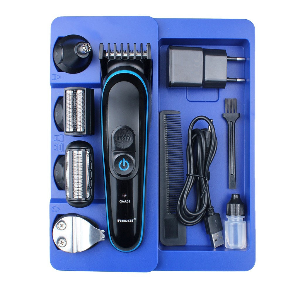 Cross-border New Multifunctional Electric Hair Clipper Electric Pusher Hair Scissors Set Rechargeable Shaver Electric Fader 2261