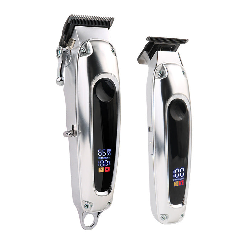 Cross-border mother-in-law machine electric hair clipper set electric clipper engraving electric clipper digital display waterproof