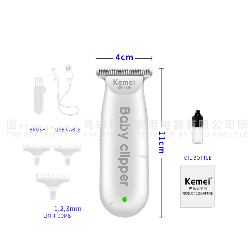 Kemei baby hair clipper KM-1319 mini electric hairclipper for home children's electric clippers for babies