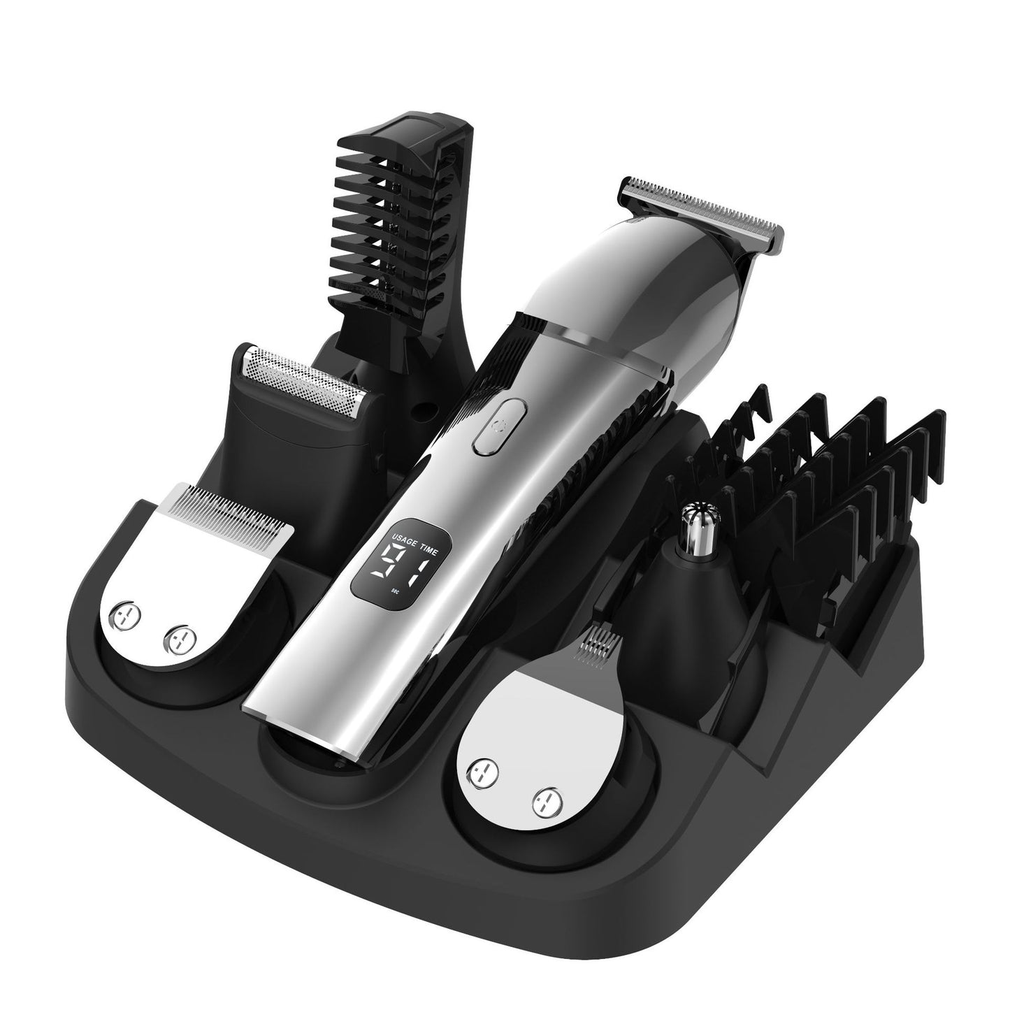 Cross-border electric hair clipper set full body washing household pusher scissors carving nose hair eyebrow shaving all-in-one
