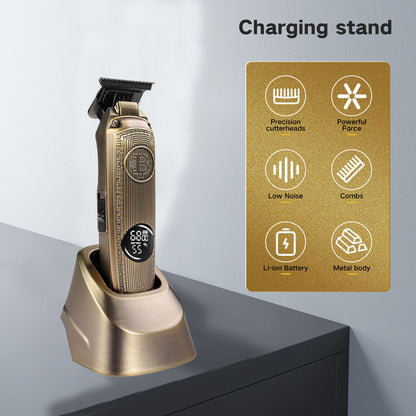 Zinc alloy electric hair clippers professional hairdressing hair generation faders men's ceramic cordless electric clippers wholesale