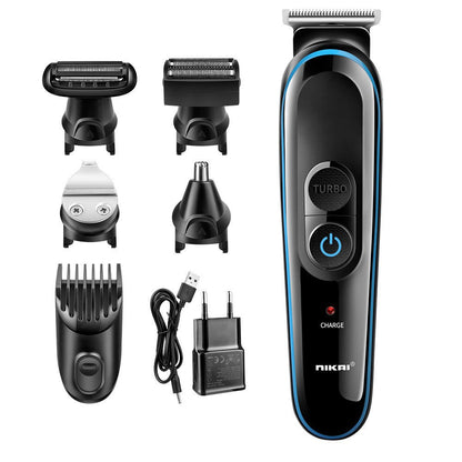 Cross-border New Multifunctional Electric Hair Clipper Electric Pusher Hair Scissors Set Rechargeable Shaver Electric Fader 2261