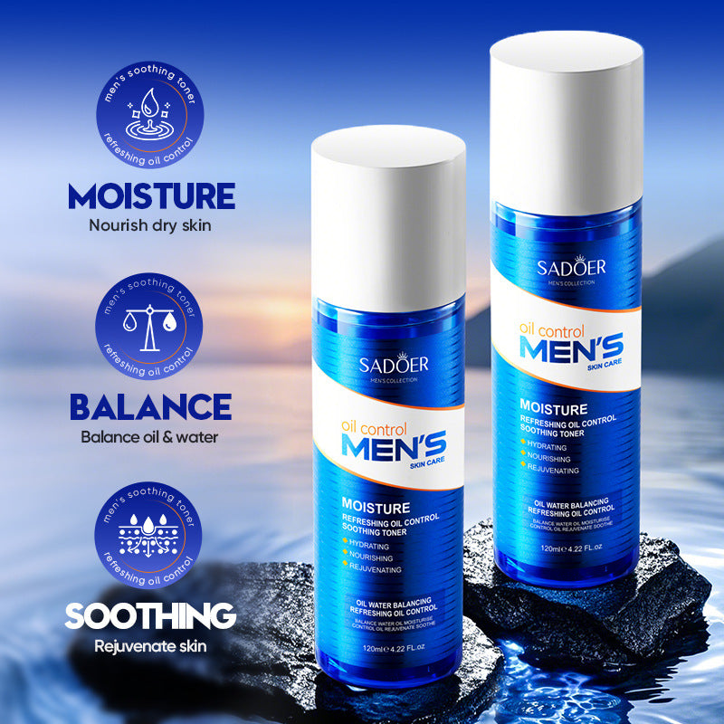 Full English Toner SADOER Men's Refreshing Oil Control Soothing Toner Hydrating and Moisturizing Cross-border Foreign Trade Wholesale