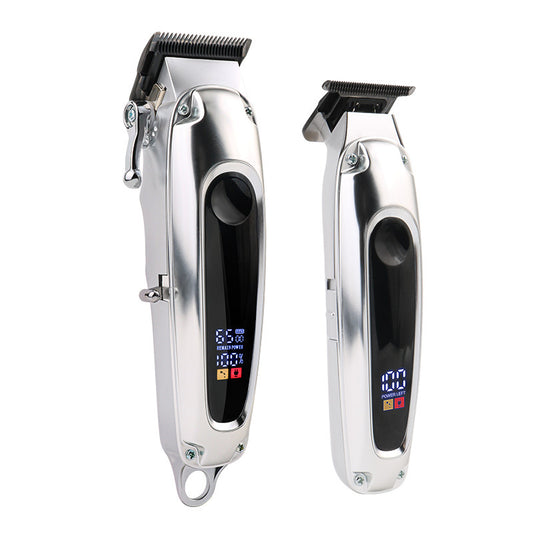 Cross-border mother-in-law machine electric hair clipper set electric clipper engraving electric clipper digital display waterproof