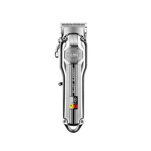 Cross-border wholesale KEMEI KM-517USB rechargeable electric hair clipper LCD new all-metal electric hair cutting shears