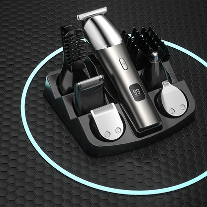 Cross-border electric hair clipper set full body washing household pusher scissors carving nose hair eyebrow shaving all-in-one